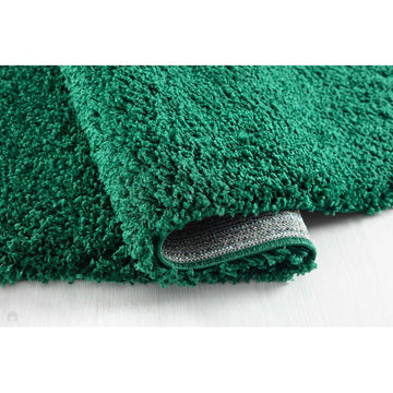 Oxford OXF00 Plain Plush Soft Stain-Resistant Textured Polypropylene Shaggy Emerald Round Rug-Desire Rugs-Rug Love - The Most Loved Rug Store